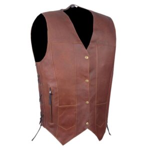 Men Women Leather Vests